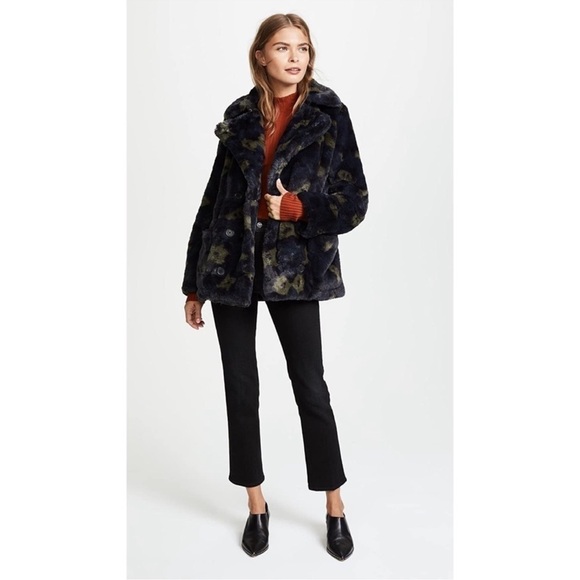 Zadig & Voltaire Miles Leo Faux Fur Coat - Picture 1 of 6